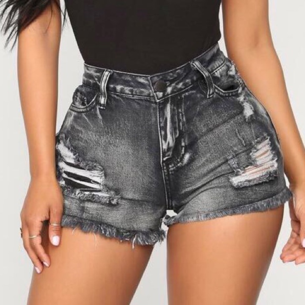Distressed shorts
